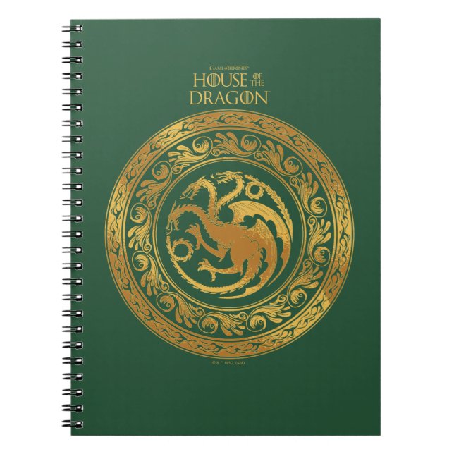 Golden Targaryen Crest Notebook (Front)