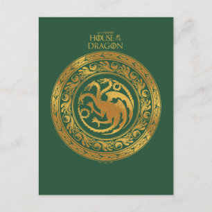 Golden Targaryen Crest Postcard