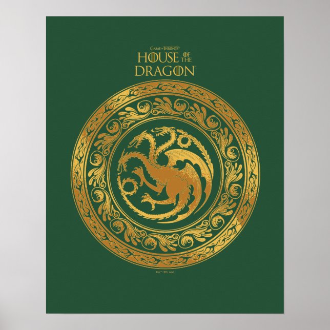 Golden Targaryen Crest Poster (Front)