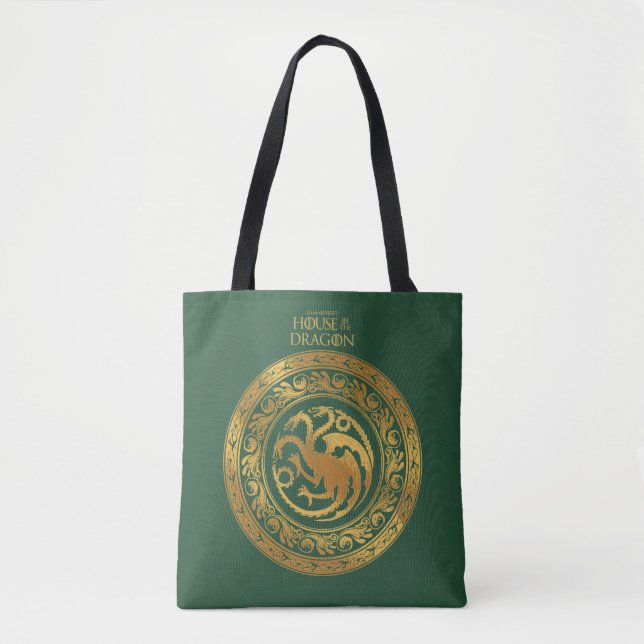 Golden Targaryen Crest Tote Bag (Front)