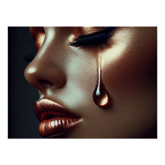 Golden Tear - brilliant elegance with emotional T Poster