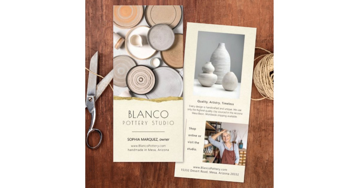 Golden Tear Creative Marketing Rack Card | Zazzle