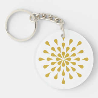 Golden teardrops keychain