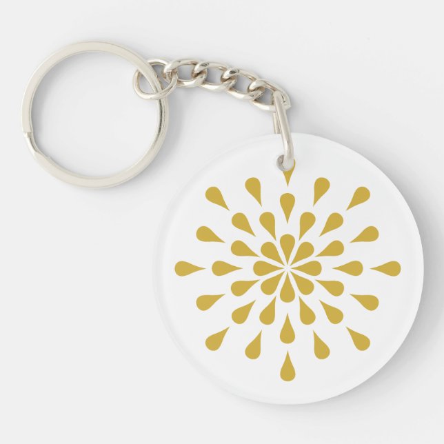 Golden teardrops keychain (Front)