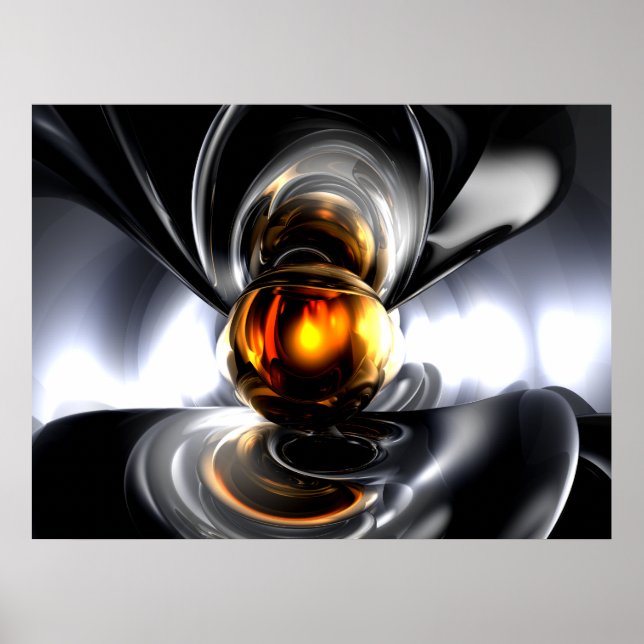 Golden Tears Abstract Poster (Front)