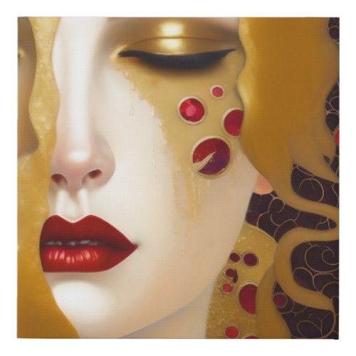 Golden Tears Freyas Heartache series 2 Faux Canvas Print