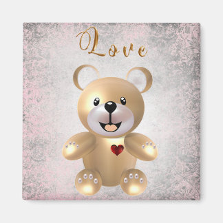 Golden Teddy Bear 3 Magnet