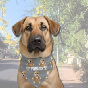 Golden Teddy Bears Pet Bandana Collar