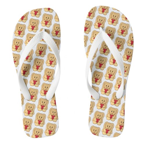 Golden Teddy Bunny  Flip Flops