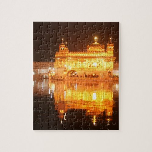 Golden Temple Amritsar North India at Night Jigsaw Puzzle