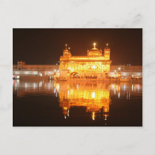 Golden Temple Amritsar North India at Night Postcard