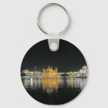 golden temple canvas print keychain