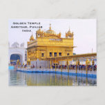 Golden Temple India Vintage Tourism Travel Add Postcard