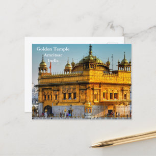 Golden Temple India Vintage Tourism Travel Add Postcard
