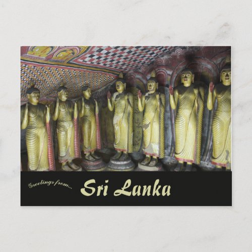 Golden Temple of Dambulla Sri Lanka Postcard
