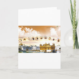 GOLDEN TEMPLE WITH THE SIKH GURUS CARD