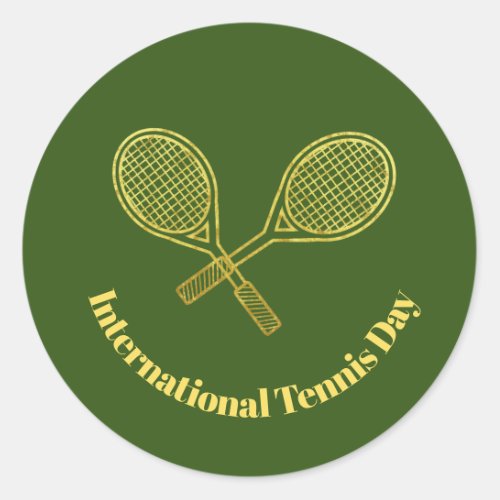 Golden Tennis Rackets Outline Tennis Stickers     