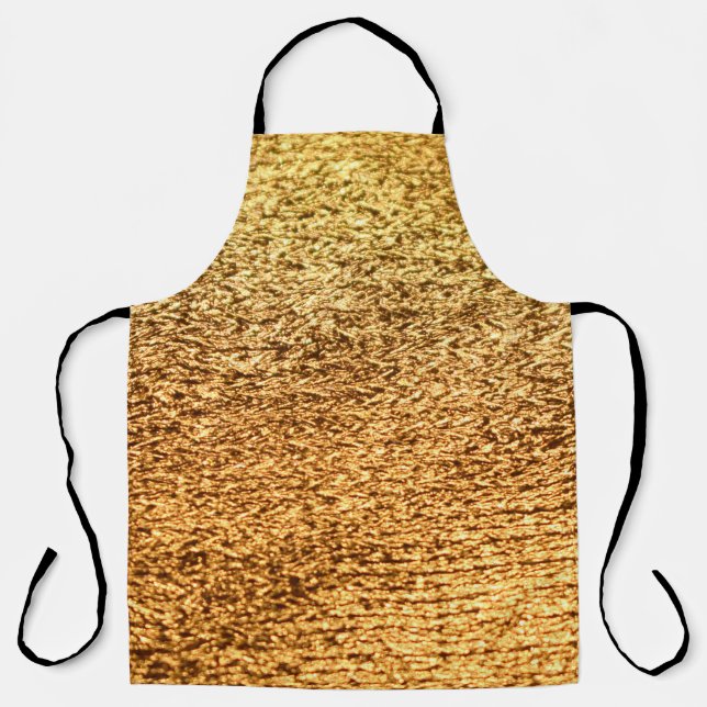 Golden textile: glamorous macro background. apron (Front)