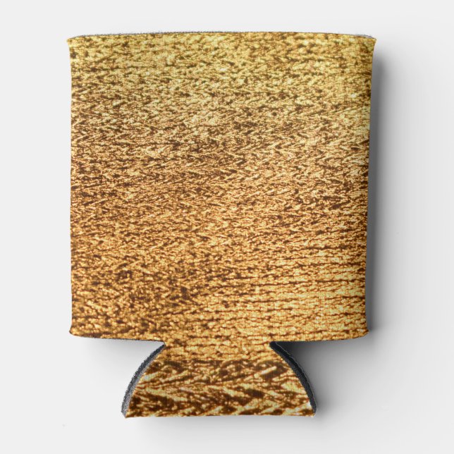 Golden textile: glamorous macro background. can cooler (Front)