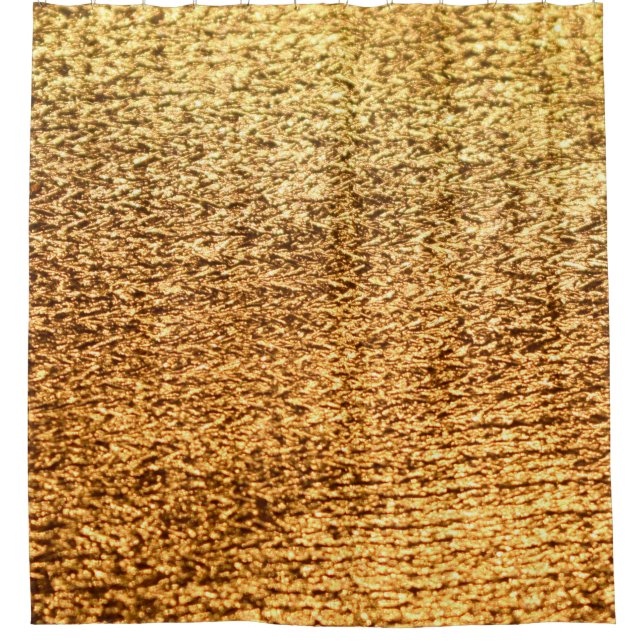 Golden textile: glamorous macro background. shower curtain (Front)