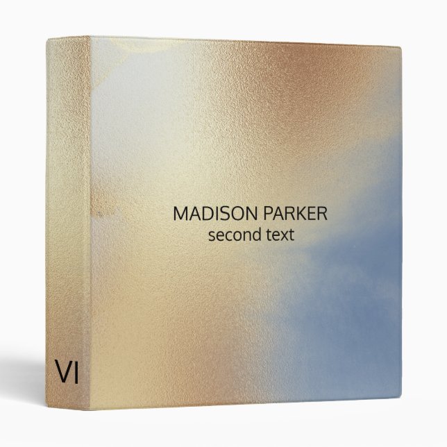 Golden Texture  3 Ring Binder (Front/Spine)