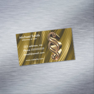 Golden texture business card magnet
