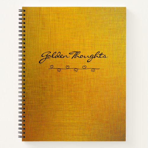 Golden Texture Notebook