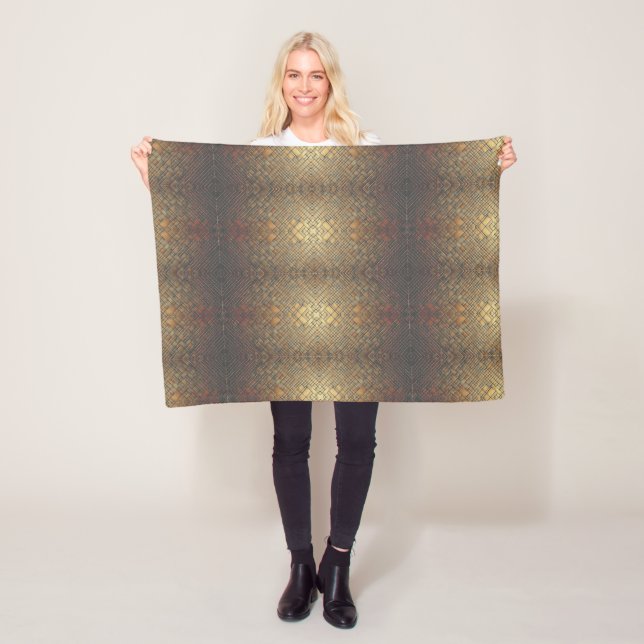 Golden Texture Pattern Blanket (In Situ)