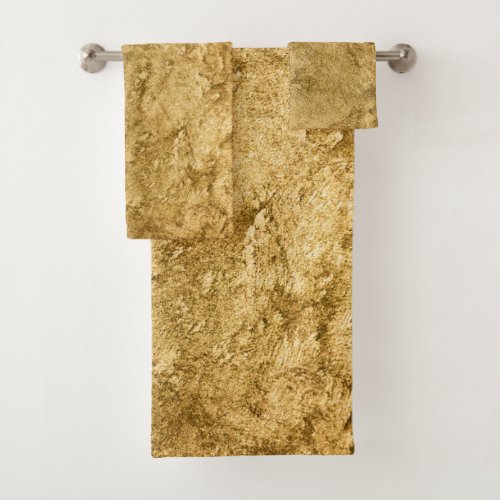 Golden texture Vintage gold antique art backgr Bath Towel Set