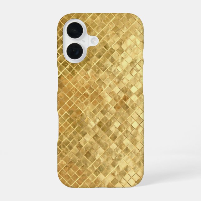 Golden Textured Tile Iphone Case (Back)
