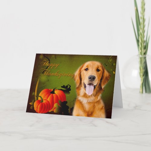 Golden Thanksgiving Card