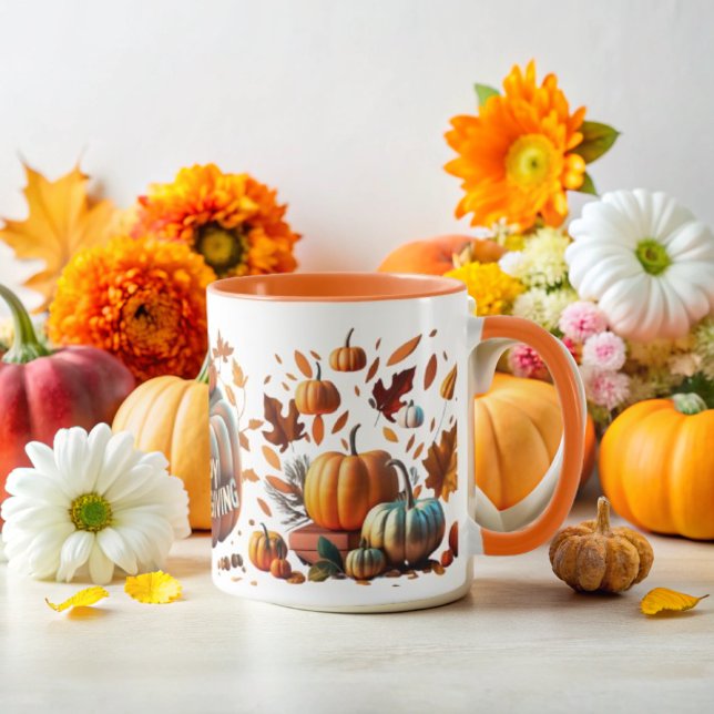 Golden Thanksgiving Pumpkin Mug (Creator Uploaded)
