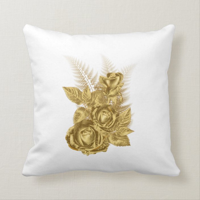 Golden Throw Pillow | Zazzle.com