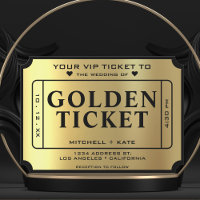 Golden Ticket Black & Gold Wedding