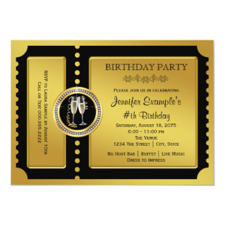 golden ticket invitation