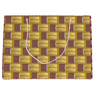 Golden Ticket Chocolate Bar Large Gift Bag
