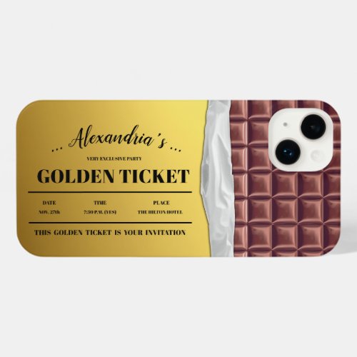 Golden Ticket Chocolate Bar Phone Case