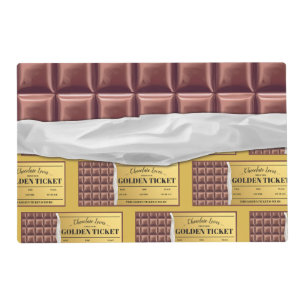 Golden Ticket Chocolate Bar Placemat