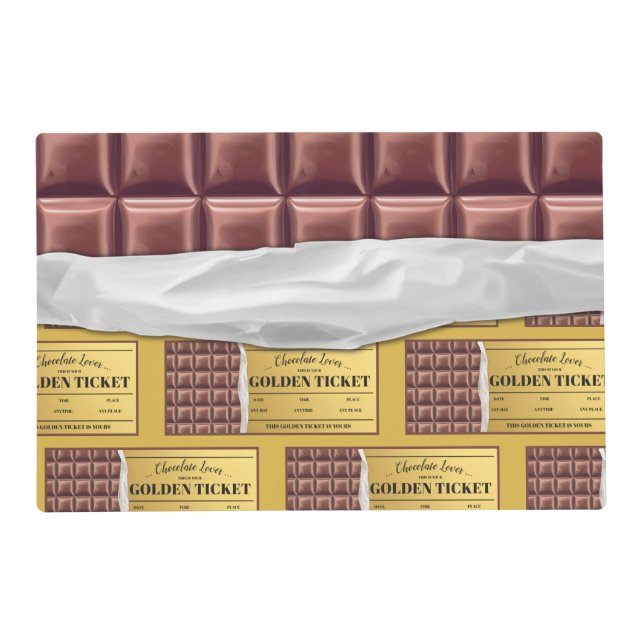 Golden Ticket Chocolate Bar Placemat (Front)
