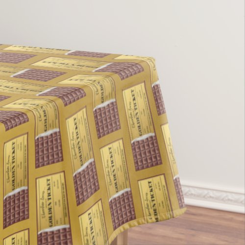 Golden Ticket Chocolate Bar Tablecloth