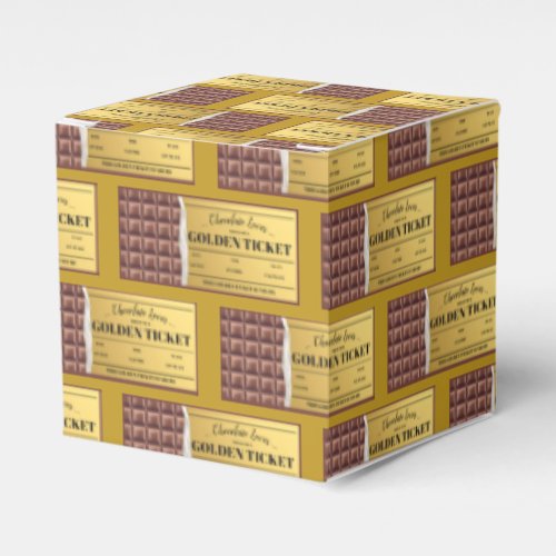 Golden Ticket Chocolate Candy Bar Favor Boxes
