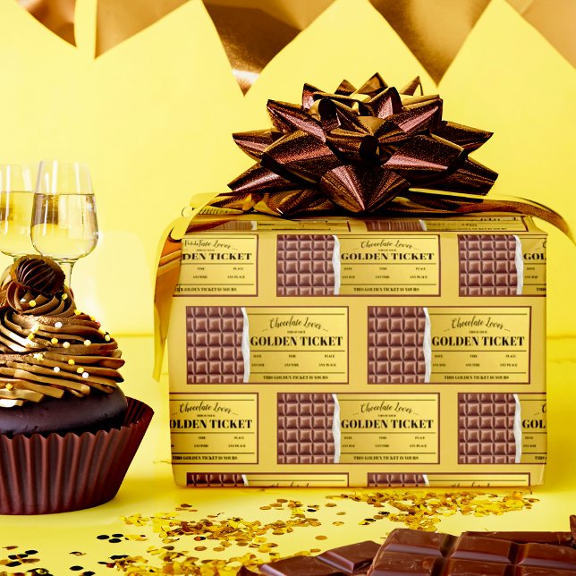 Golden Ticket Chocolate Wrapping Paper (Creator Uploaded)