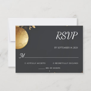 Golden Ticket Passport Boarding Pass Wedding RSVP Card