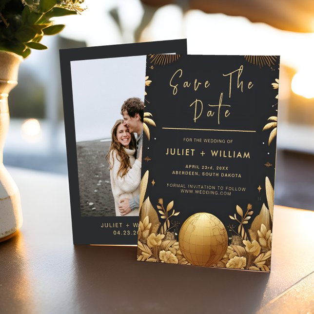 Golden Ticket Passport Boarding Pass Wedding Save The Date (Creator Uploaded)