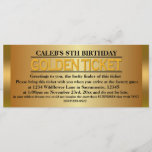 GOLDEN TICKET TYPE Birthday Party Event Invitation