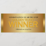 GOLDEN TICKET WINNER Birthday Party Invitation