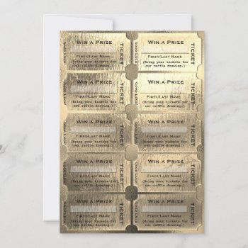 Golden Tickets Raffle Drawing by GlitterInvitations at Zazzle
