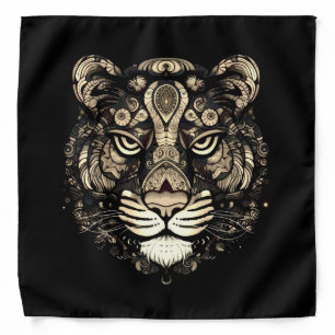 Golden Tiger Head Bandana