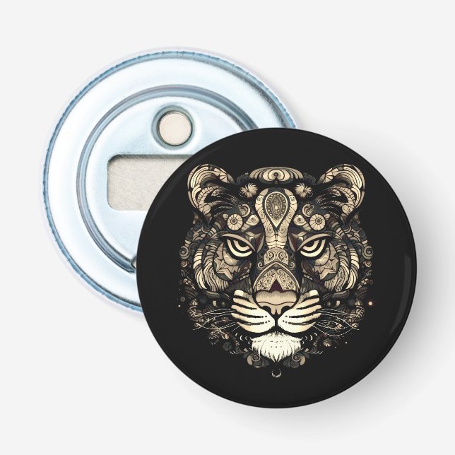 Golden Tiger Head  Bottle Opener (Front)