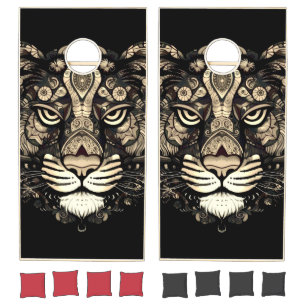 Golden Tiger Head  Cornhole Set